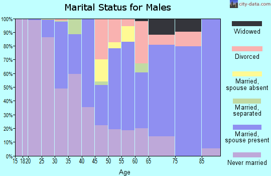 Zip code 64112 marital status for males
