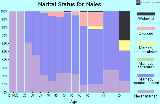 Zip code 64113 marital status for males