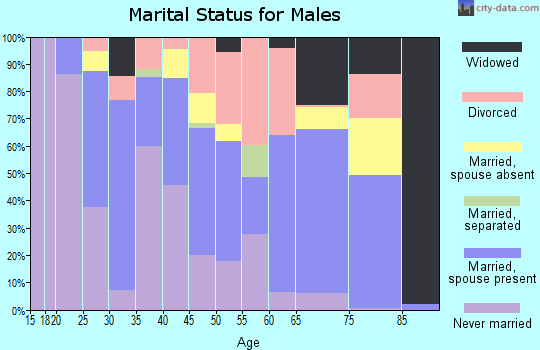 Zip code 64129 marital status for males