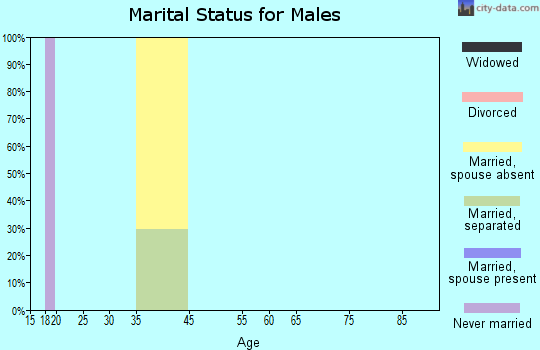 Zip code 64192 marital status for males