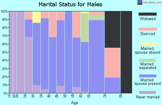 Zip code 64439 marital status for males