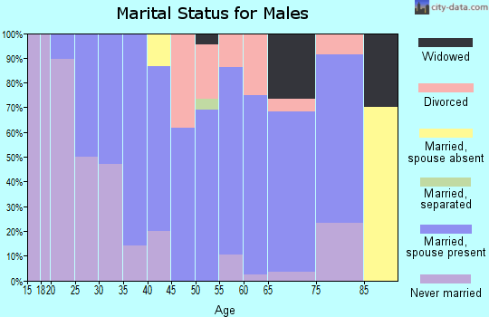 Zip code 64446 marital status for males