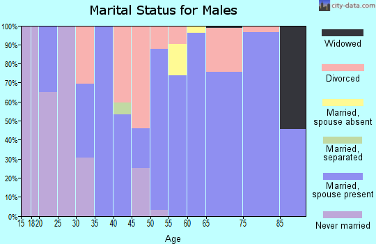 Zip code 64456 marital status for males