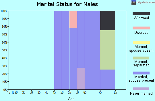 Zip code 64458 marital status for males