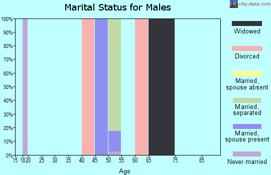 Zip code 64467 marital status for males