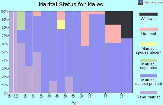 Zip code 64471 marital status for males