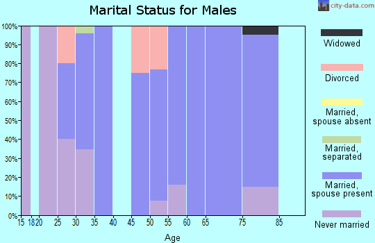 Zip code 64476 marital status for males