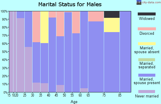 Zip code 64479 marital status for males