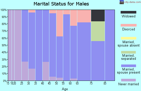 Zip code 64494 marital status for males