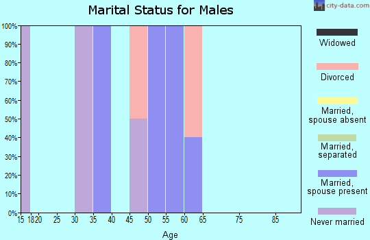 Zip code 64499 marital status for males