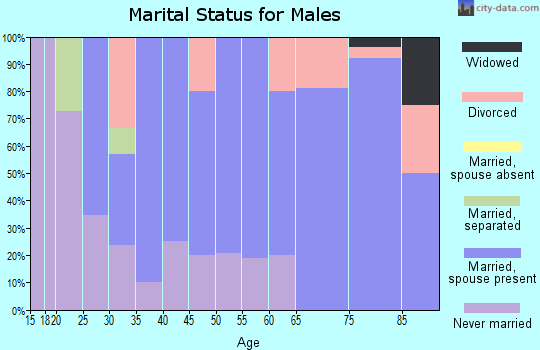 Zip code 64641 marital status for males