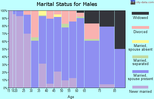 Zip code 64644 marital status for males