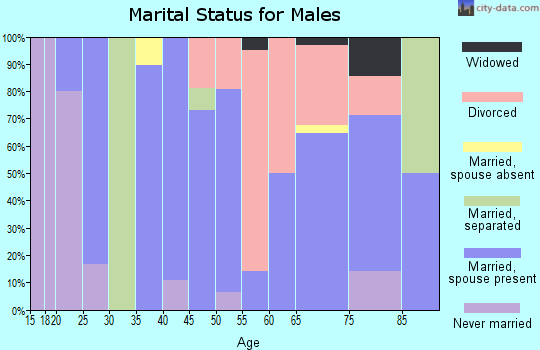 Zip code 64651 marital status for males