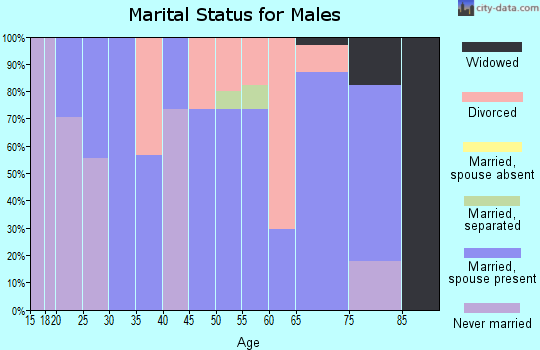 Zip code 64653 marital status for males