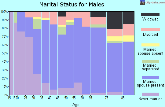 Zip code 64701 marital status for males
