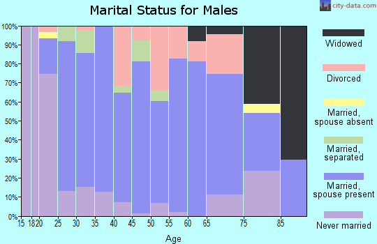 Zip code 64720 marital status for males
