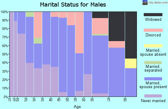 Zip code 64724 marital status for males