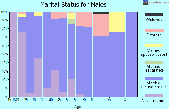 Zip code 64755 marital status for males