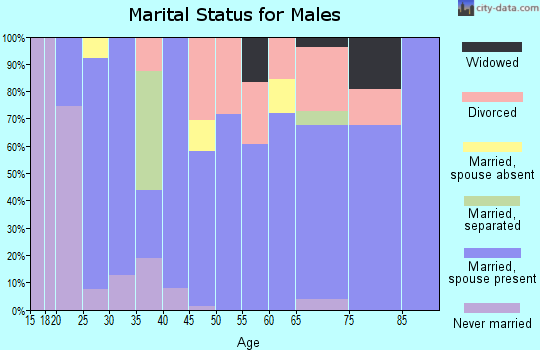 Zip code 64761 marital status for males