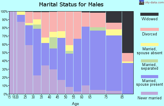 Zip code 65270 marital status for males