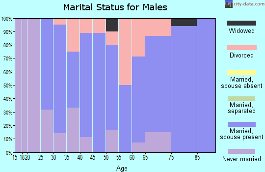 Zip code 65323 marital status for males