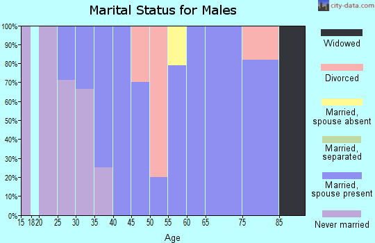 Zip code 65327 marital status for males