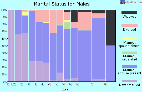 Zip code 65459 marital status for males