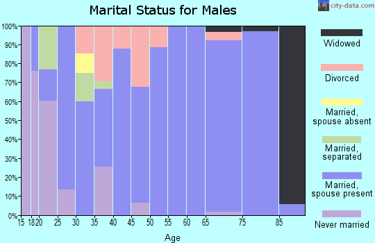 Zip code 65632 marital status for males