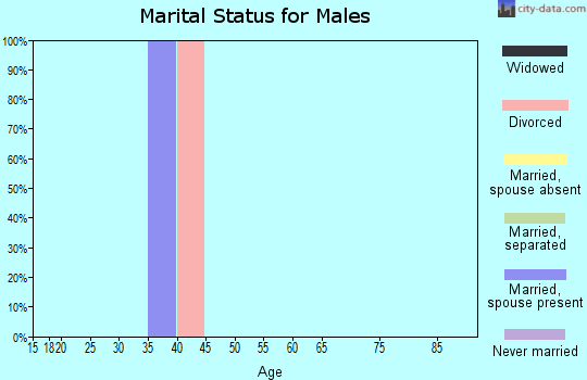 Zip code 65715 marital status for males