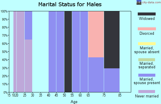 Zip code 65752 marital status for males