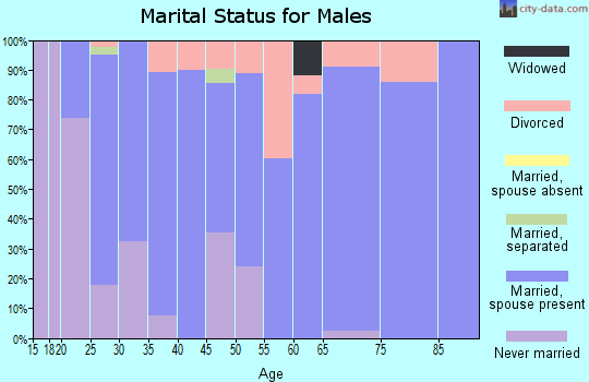 Zip code 65769 marital status for males