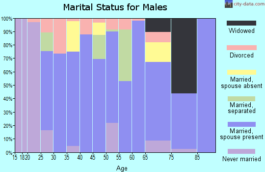 Zip code 65770 marital status for males