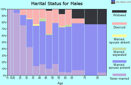 Zip code 66002 marital status for males