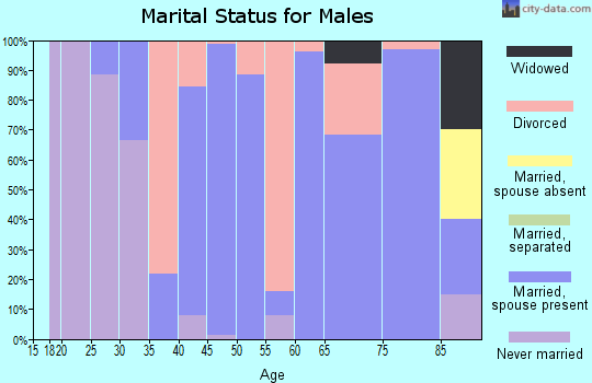 Zip code 66020 marital status for males