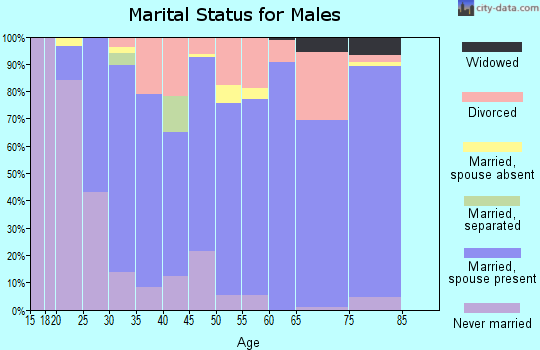Zip code 66030 marital status for males