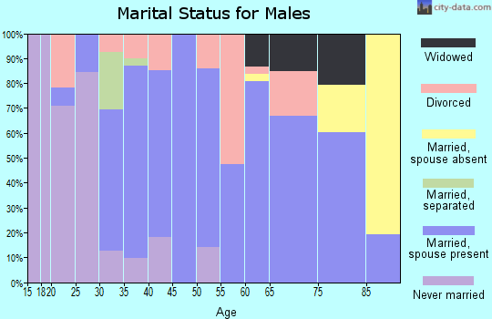 Zip code 66088 marital status for males
