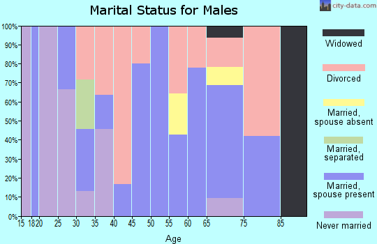 Zip code 66094 marital status for males