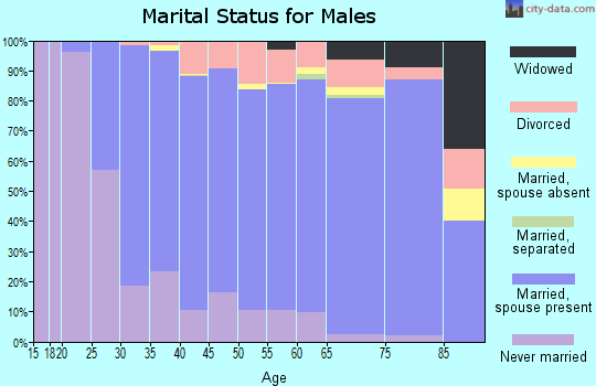 Zip code 66208 marital status for males