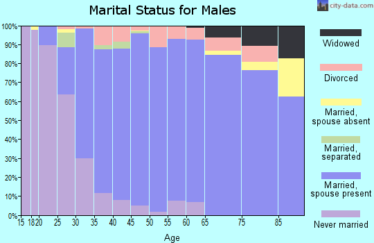 Zip code 66213 marital status for males