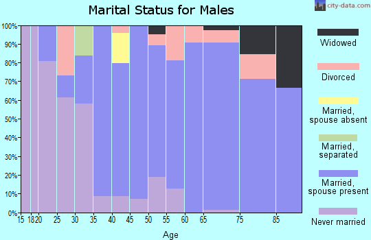 Zip code 66217 marital status for males