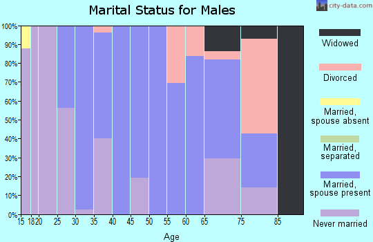 Zip code 66415 marital status for males