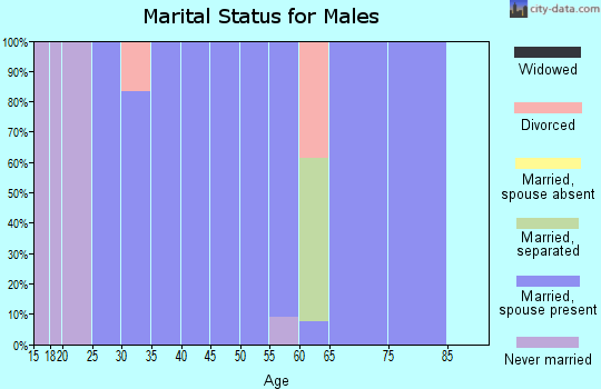 Zip code 66422 marital status for males