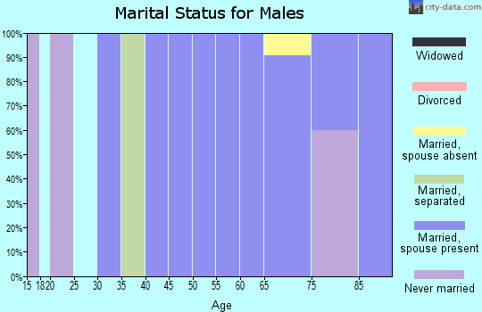 Zip code 66428 marital status for males