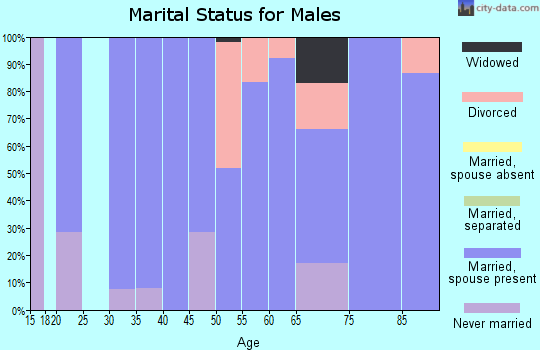Zip code 66431 marital status for males