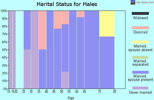 Zip code 66432 marital status for males