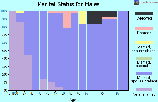 Zip code 66440 marital status for males