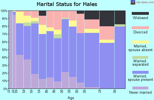 Zip code 66441 marital status for males