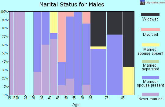 Zip code 66449 marital status for males