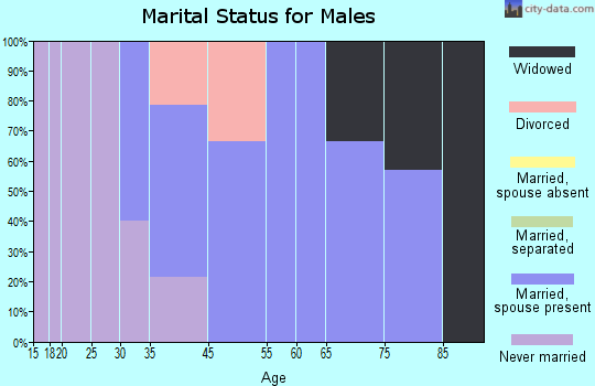 Zip code 66450 marital status for males