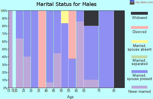 Zip code 66501 marital status for males